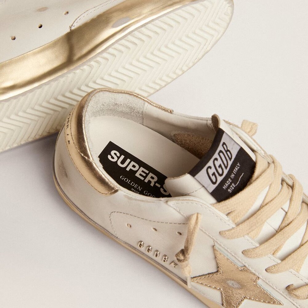 Women's Golden Goose Super-Star sneakers white / gold, size 40, excellent condit - Picture 3 of 16